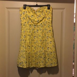 City triangle yellow blue floral dress